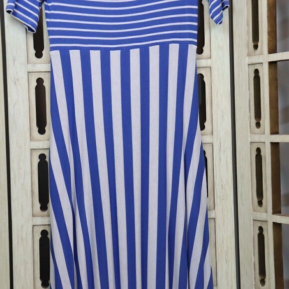 Matilda Jane Blue Striped ‘The Road Ahead’ Maxi Dress Size M - Picture 4 of 10